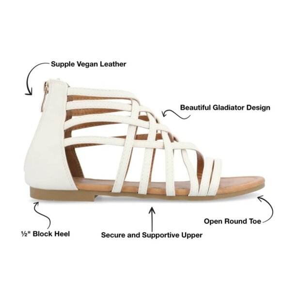 Journee Womens Hanni Gladiator Flat Sandals Size 7.5M - Picture 7 of 7